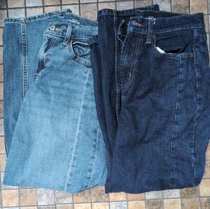 Bundle Of 2 Old Navy High-Rise Barrel Leg Jeans Size 6